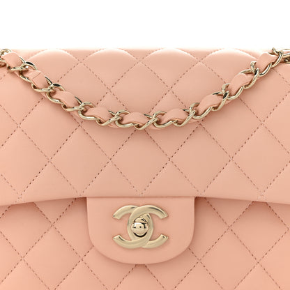 Chanel Lambskin Quilted Small Double Flap Light Orange 8 of 11