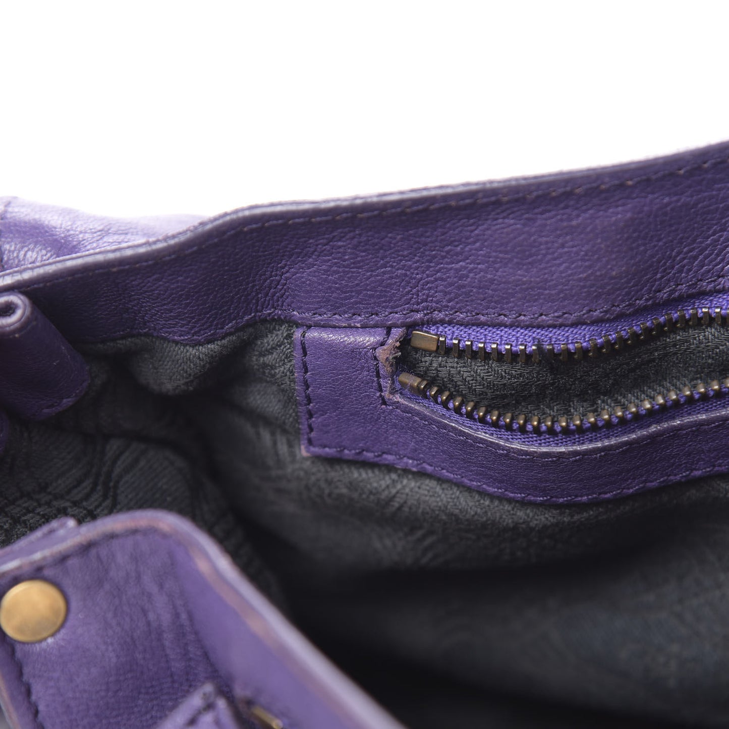 Lambskin Medium PS1 Satchel Purple Rain
