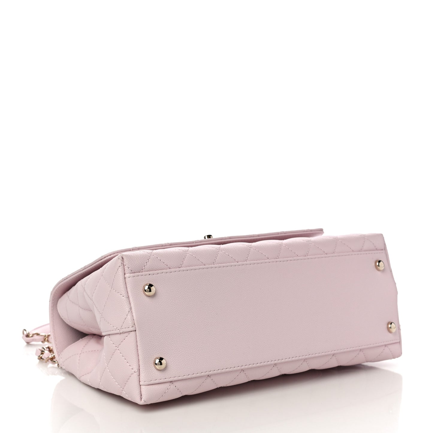 Caviar Quilted Small Coco Handle Flap Light Pink