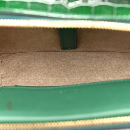 Chloe Calfskin Crocodile Embossed Mini C Vanity Bag Woodsy Green 5 of 15