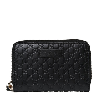Gucci Microguccissima Zip Around Card Case Black 1 of 9