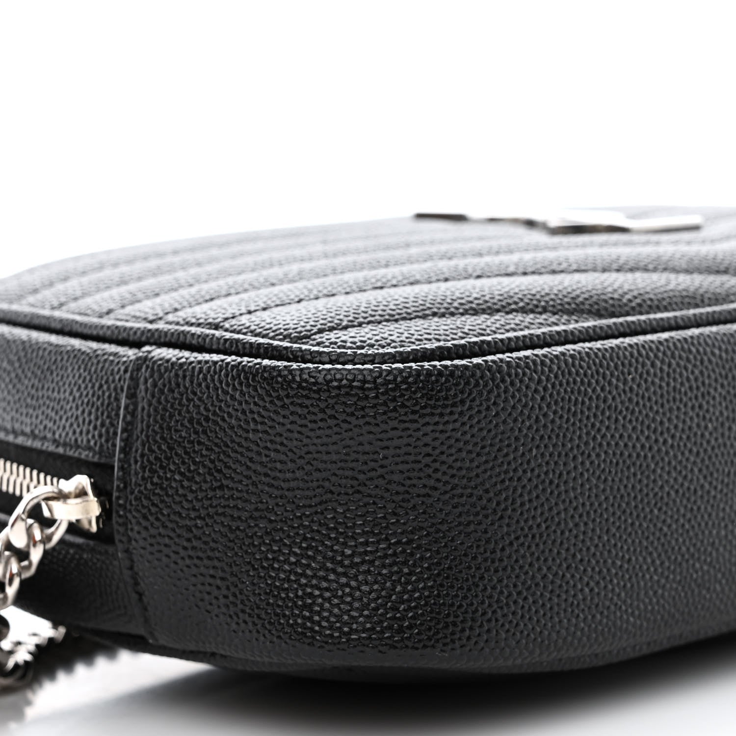 Saint Laurent Grain De Poudre Matelasse Monogram Mini Lou Camera Bag Black 9 of 11