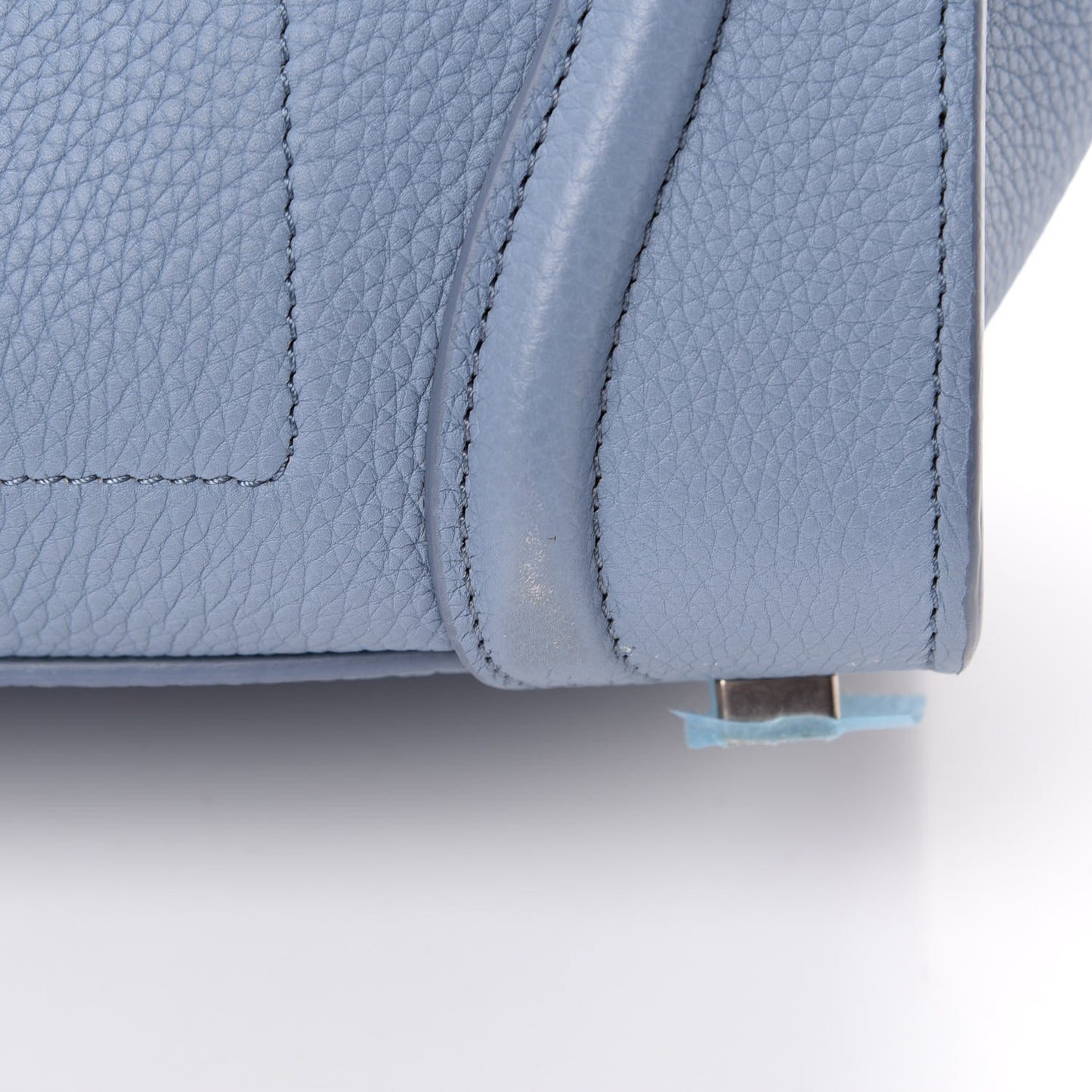 Drummed Calfskin Micro Luggage Slate