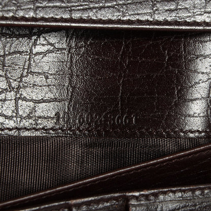 Gucci Monogram Horsebit Continental Wallet Dark Brown 6 of 8