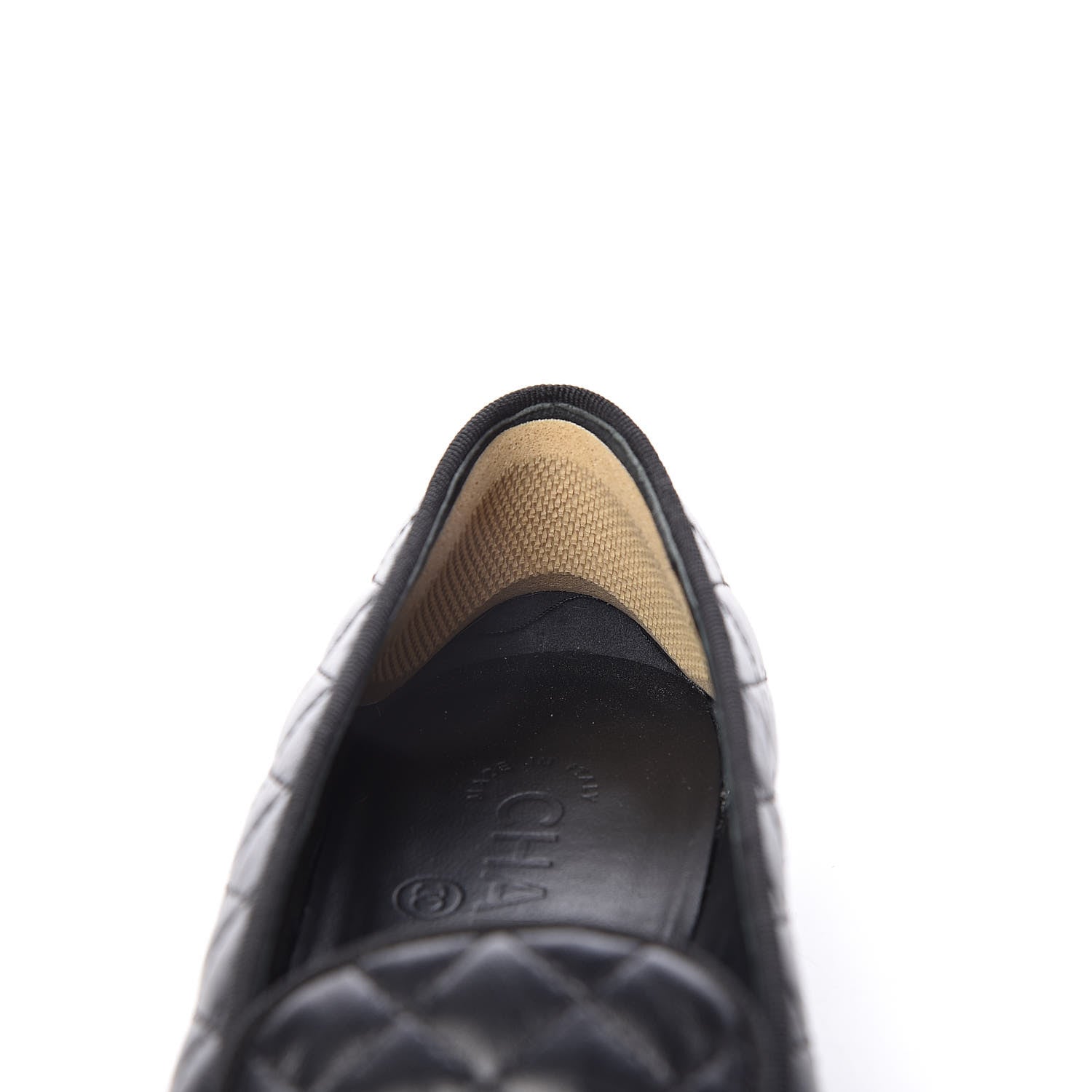 Chanel Lambskin Quilted CC Loafers 37.5 Black 14 of 15