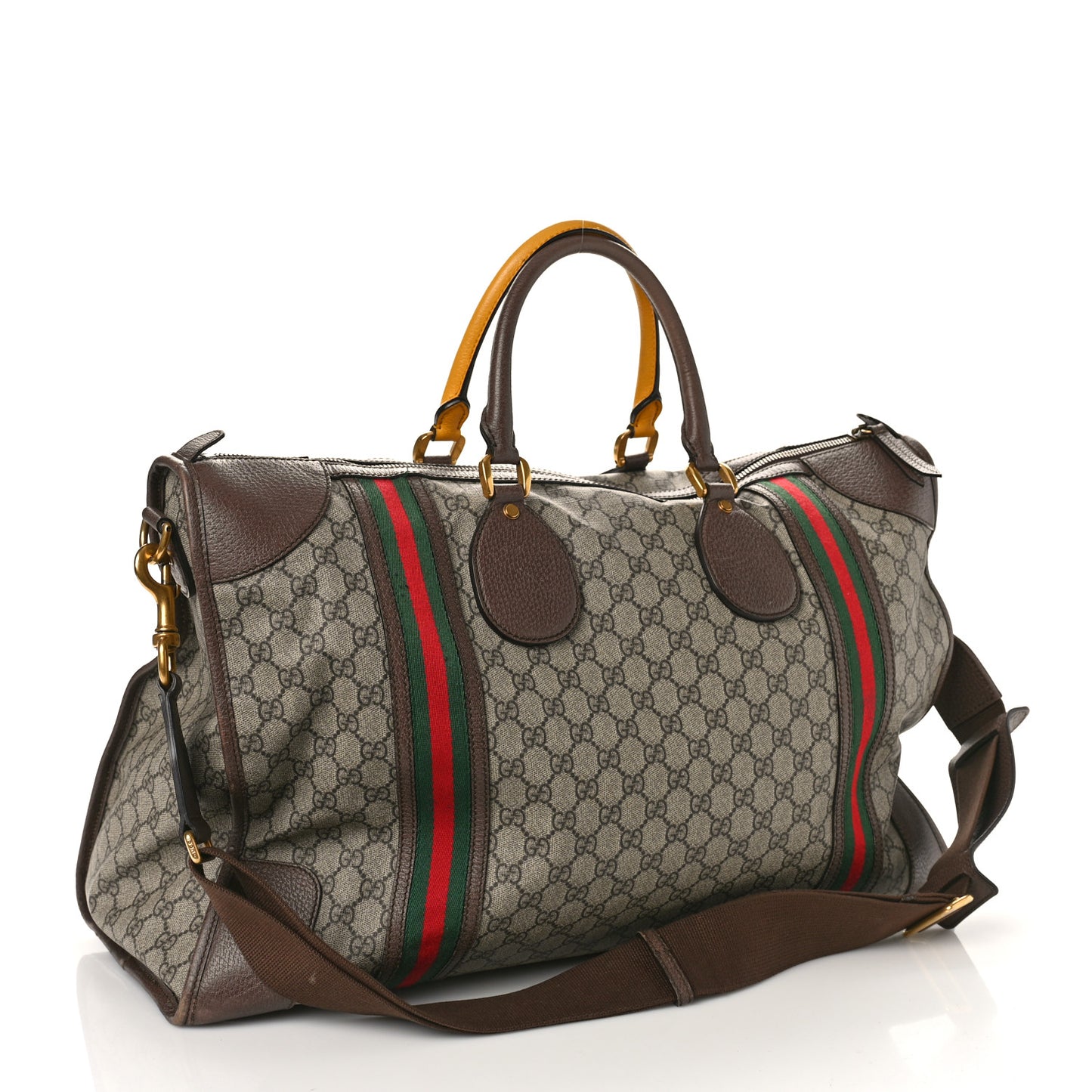 Soft GG Supreme Monogram Web Large Duffle Bag Beige New Acero Crop