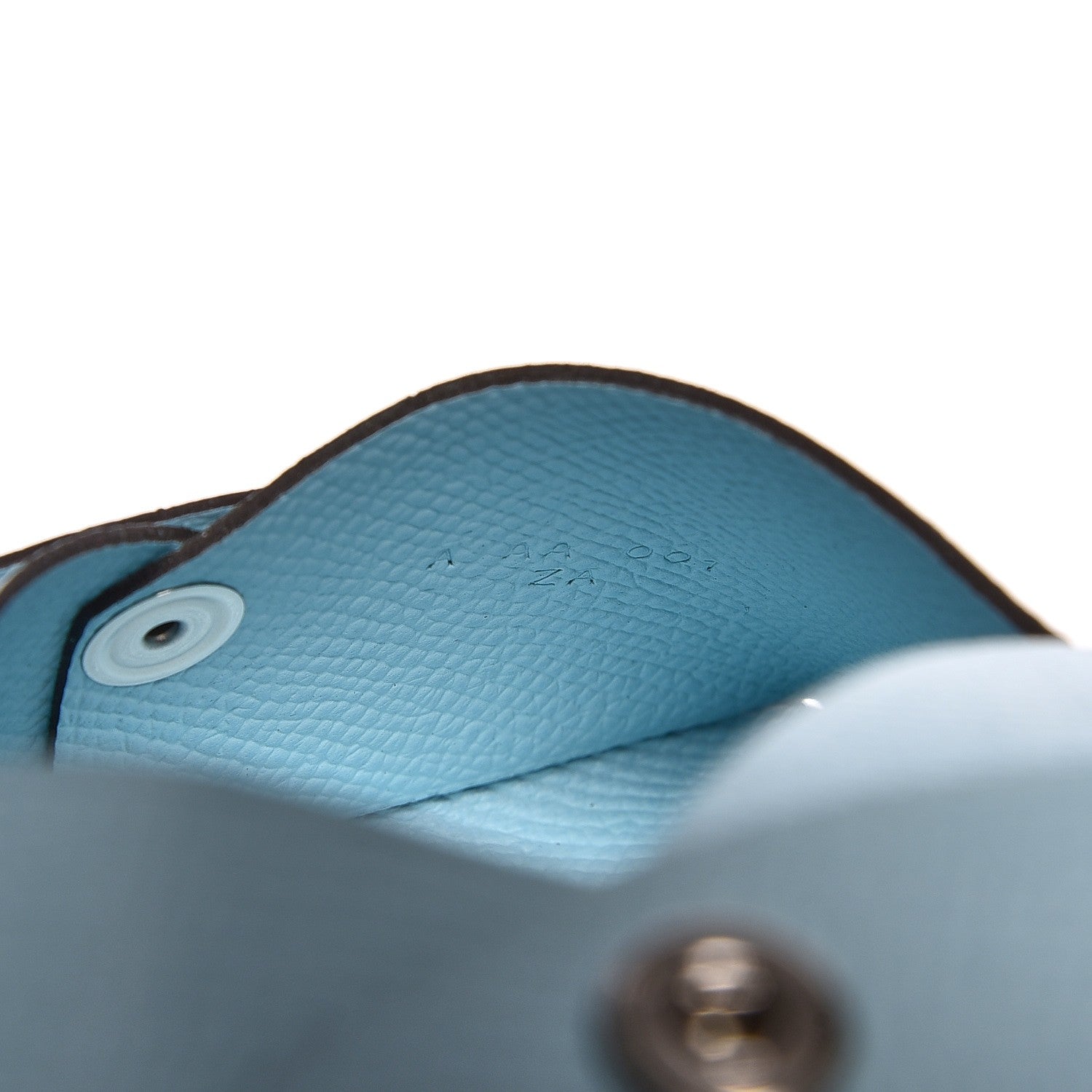 Hermes Epsom Calvi Card Case Bleu Atoll 8 of 8