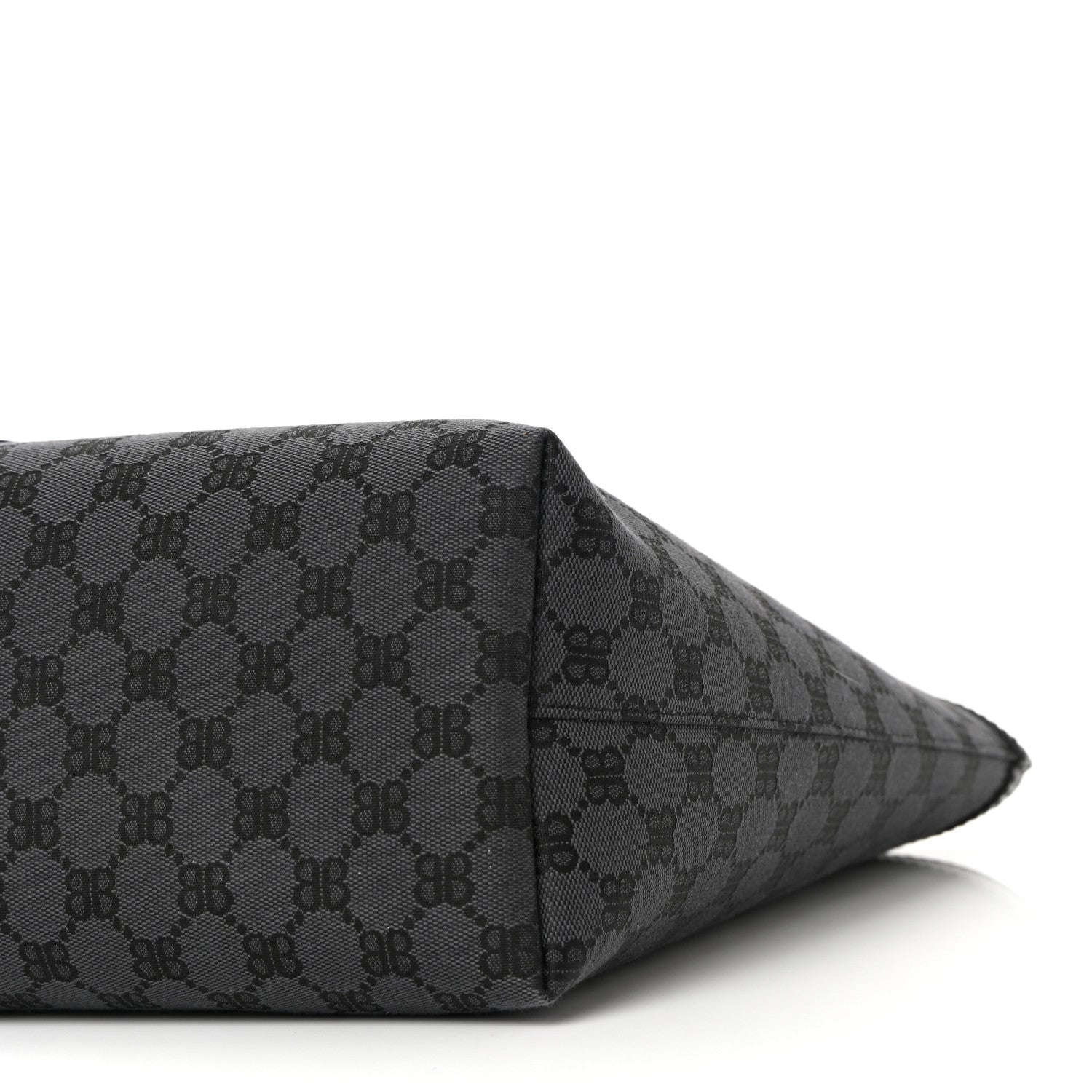 Gucci X BALENCIAGA BB Monogram Web Medium Ophidia Shopping Tote Black 10 of 10