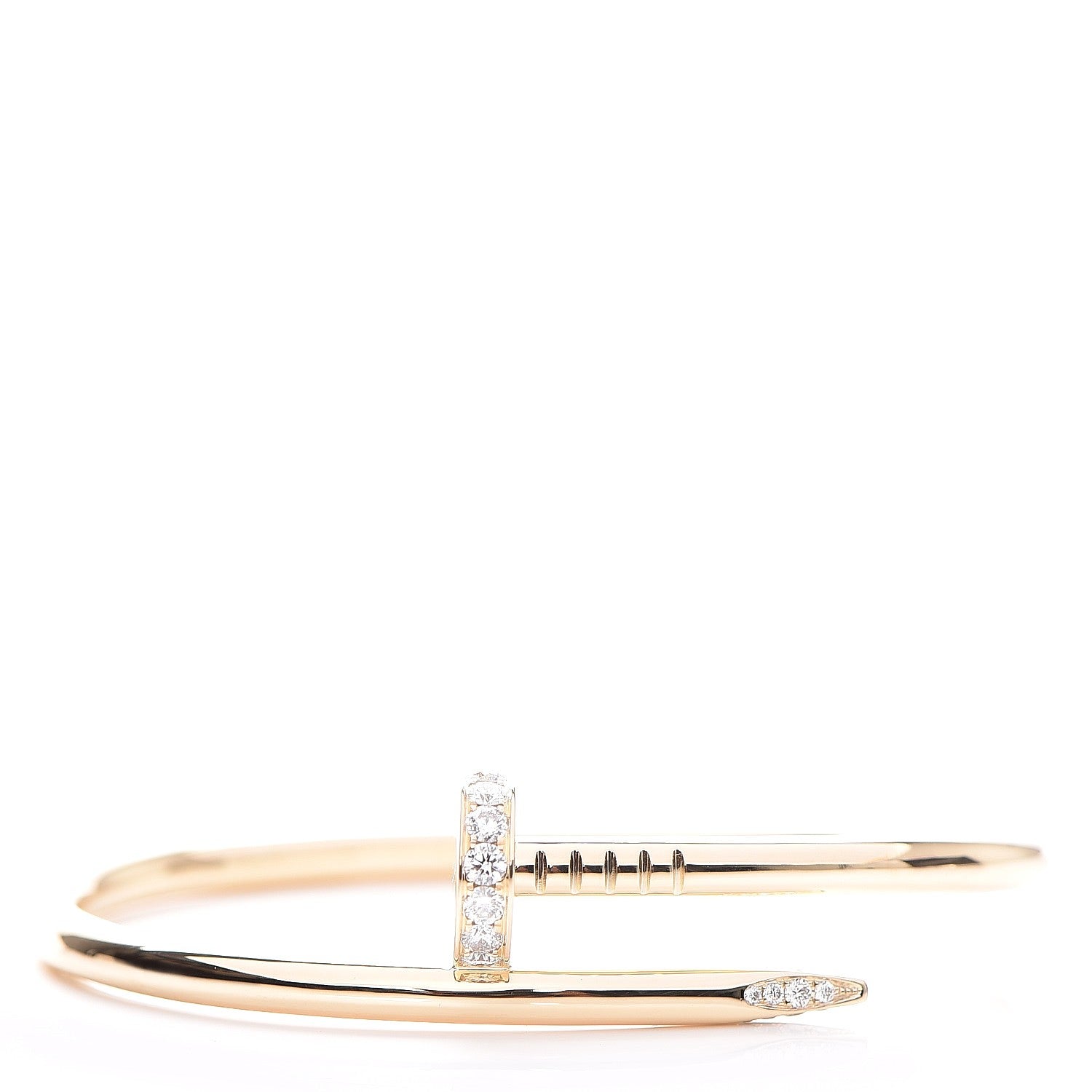Cartier 18K Yellow Gold Diamond Juste Un Clou Bracelet 16 1 of 5
