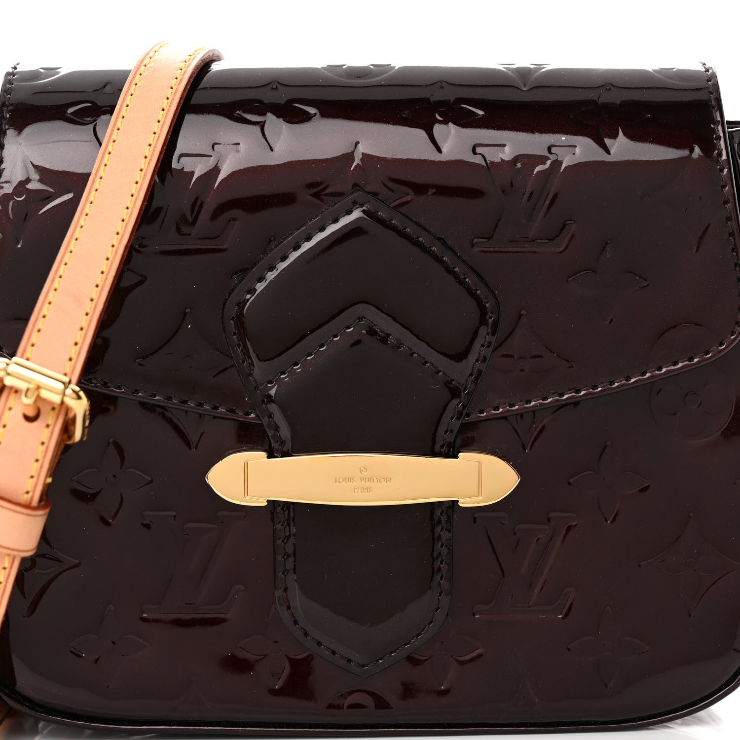 Louis Vuitton Vernis Bellflower PM Amarante 7 of 9