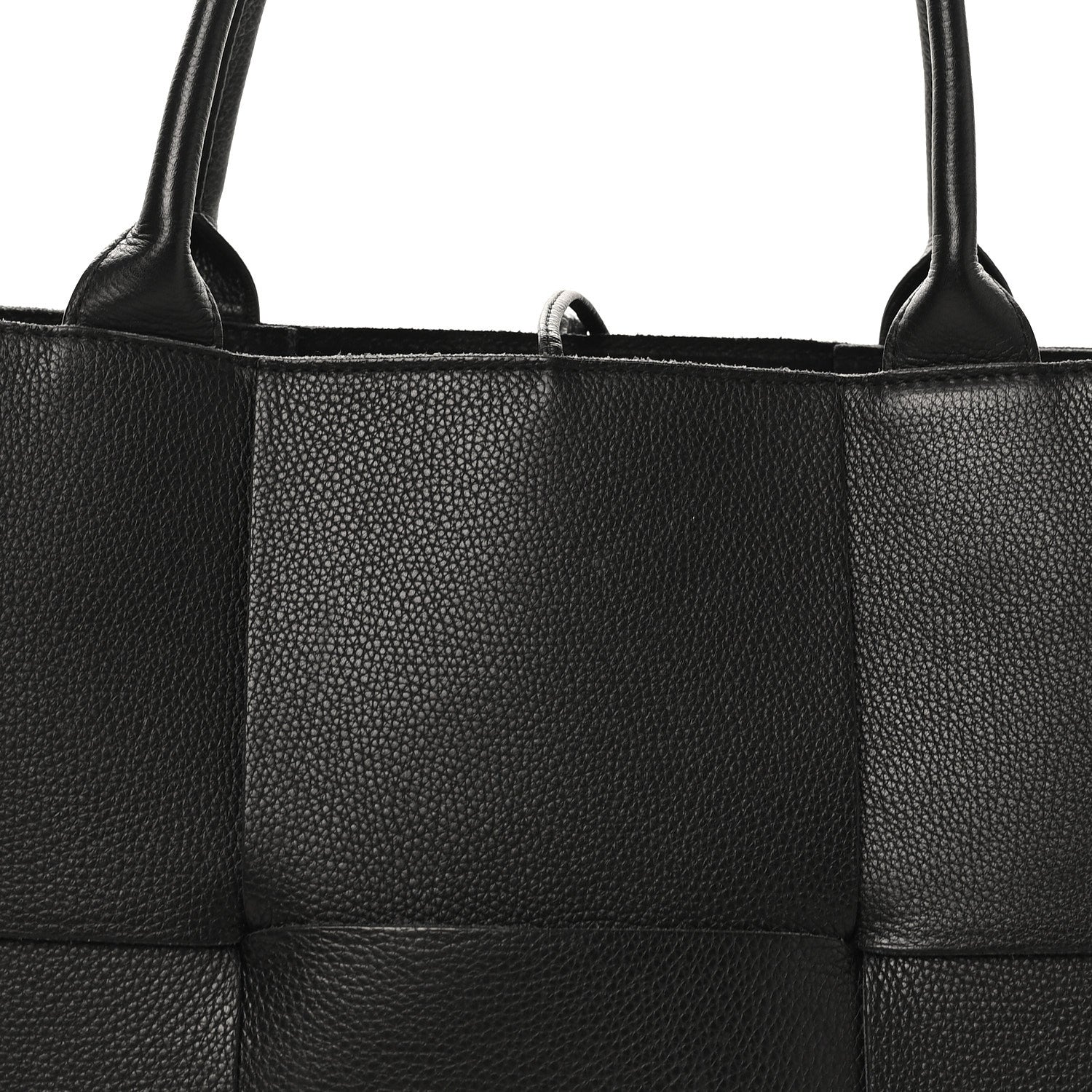 Bottega Veneta Grained Calfskin Maxi Intrecciato Medium Arco Tote Black 8 of 10