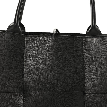 Bottega Veneta Grained Calfskin Maxi Intrecciato Medium Arco Tote Black 8 of 10