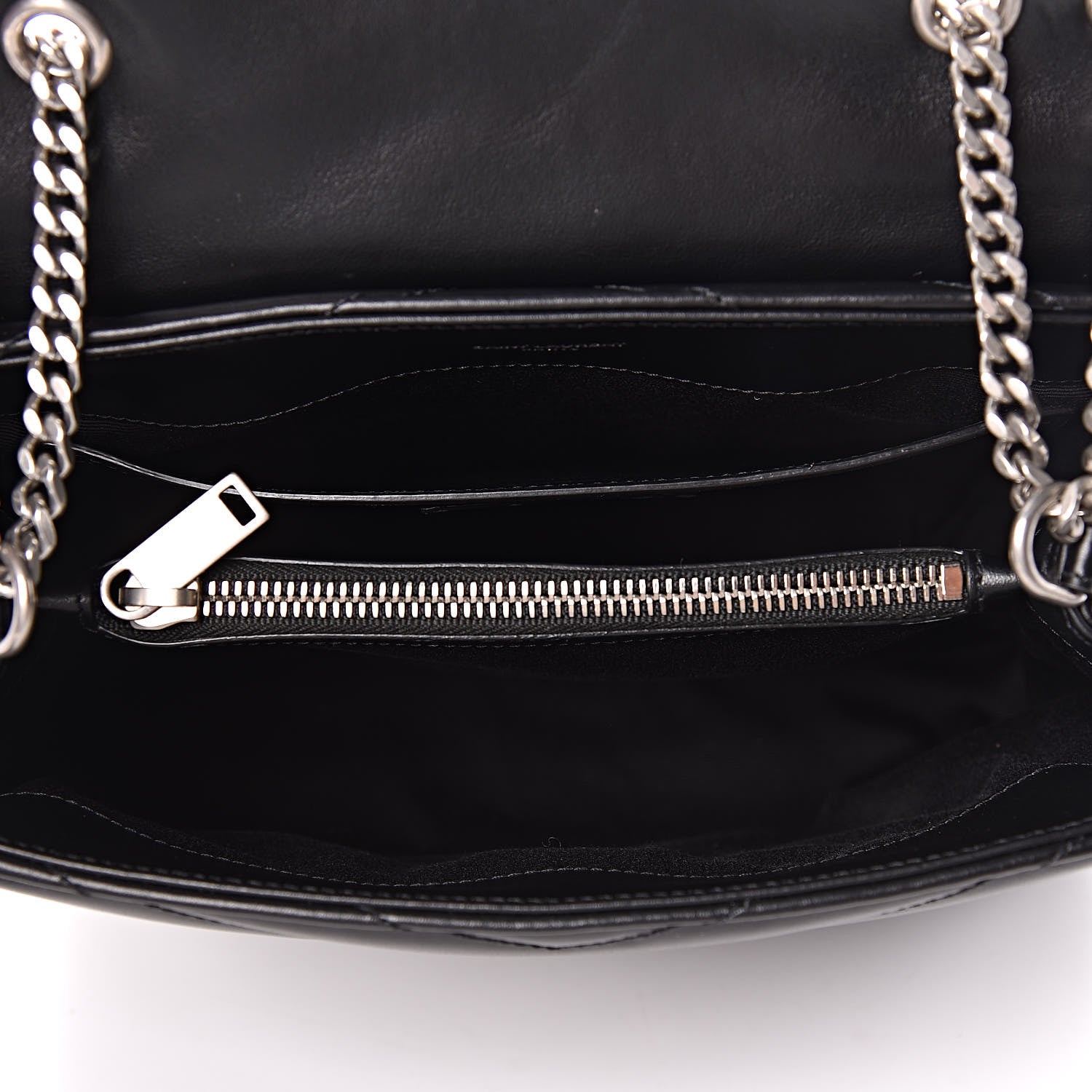 Saint Laurent Calfskin Y Quilted Monogram Small Loulou Chain Satchel Black 5 of 10