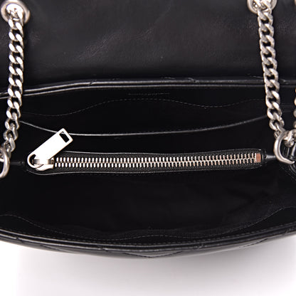 Saint Laurent Calfskin Y Quilted Monogram Small Loulou Chain Satchel Black 5 of 10