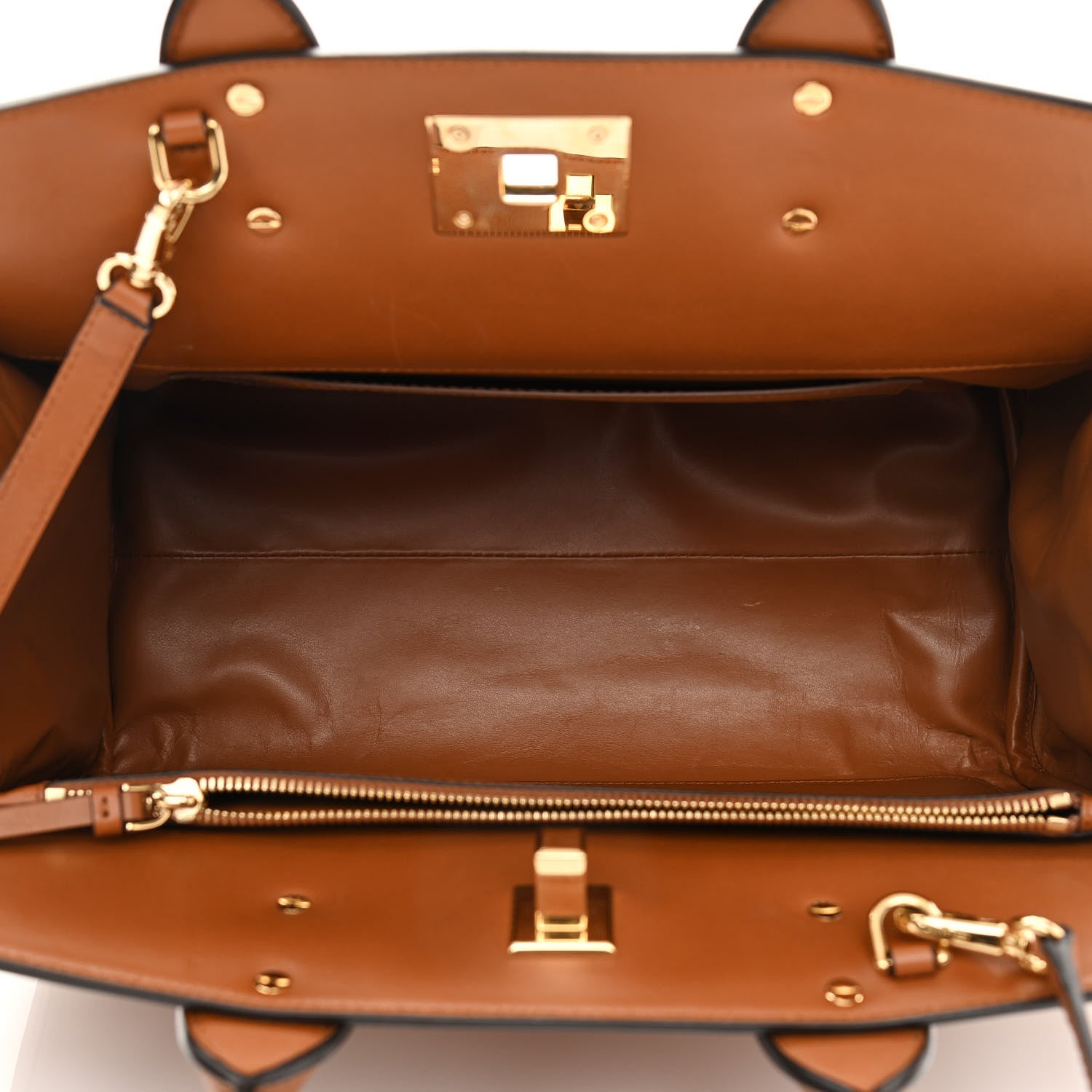 Salvatore Ferragamo Calfskin Large Studio Bag Sella 5 of 12