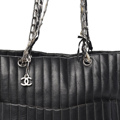 Chanel Lambskin Vertical Quilted Large Mademoiselle Tote Black 12 of 12