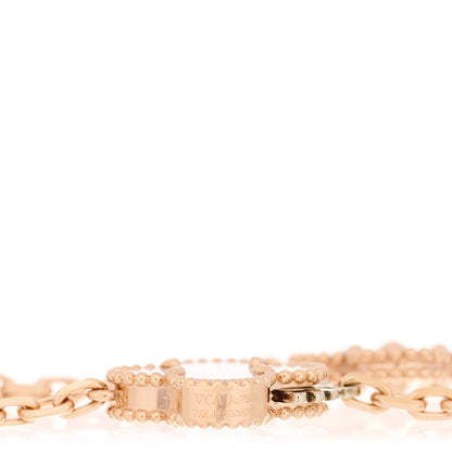 Van Cleef & Arpels 18K Rose Gold Mother of Pearl 15 Motifs Magic Alhambra Transformable Long Necklace 6 of 7