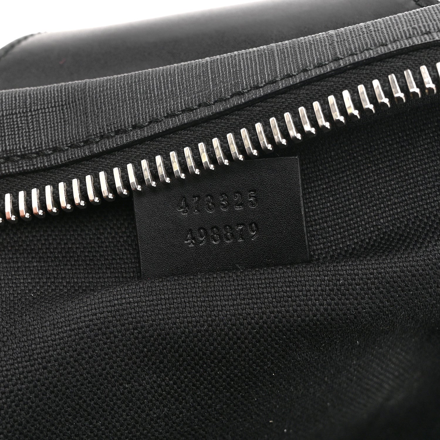 Gucci GG Supreme Monogram Web Belt Bag Black Grey 7 of 10