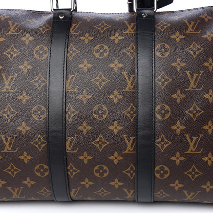 Louis Vuitton Monogram Macassar Keepall Bandouliere 45 11 of 14