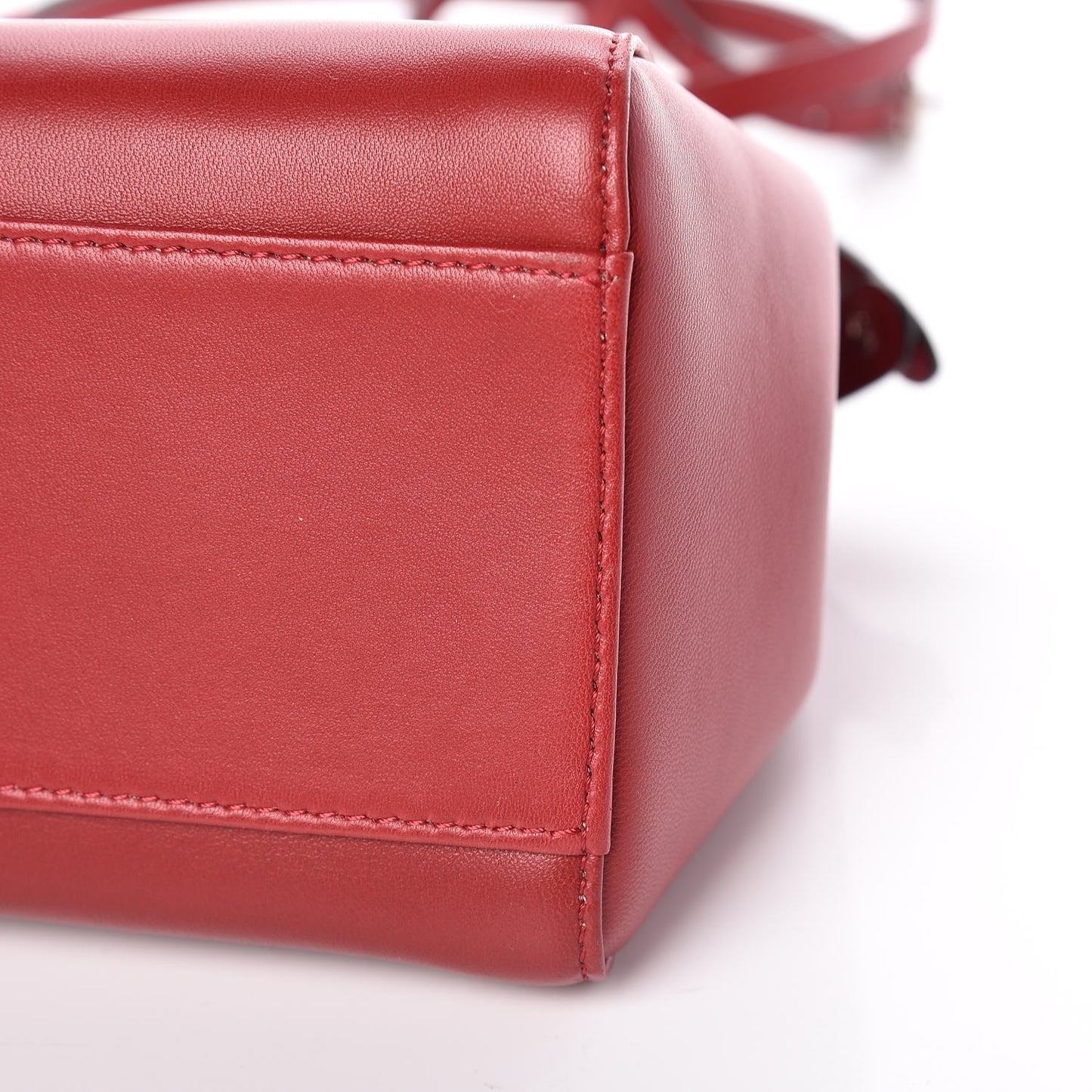Nappa Elaphe Monster Eyes Mini Peekaboo Iconic Satchel Ruby Bois de Rose Natural