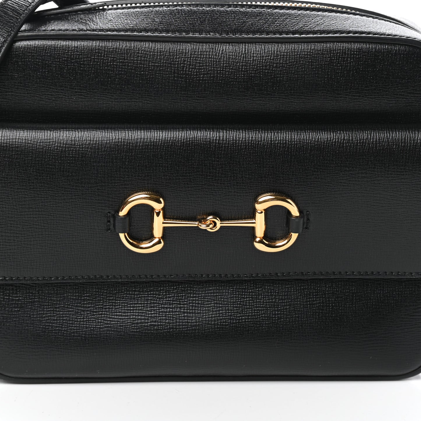 Textured Calfskin Small Horsebit 1955 Shoulder Bag Black