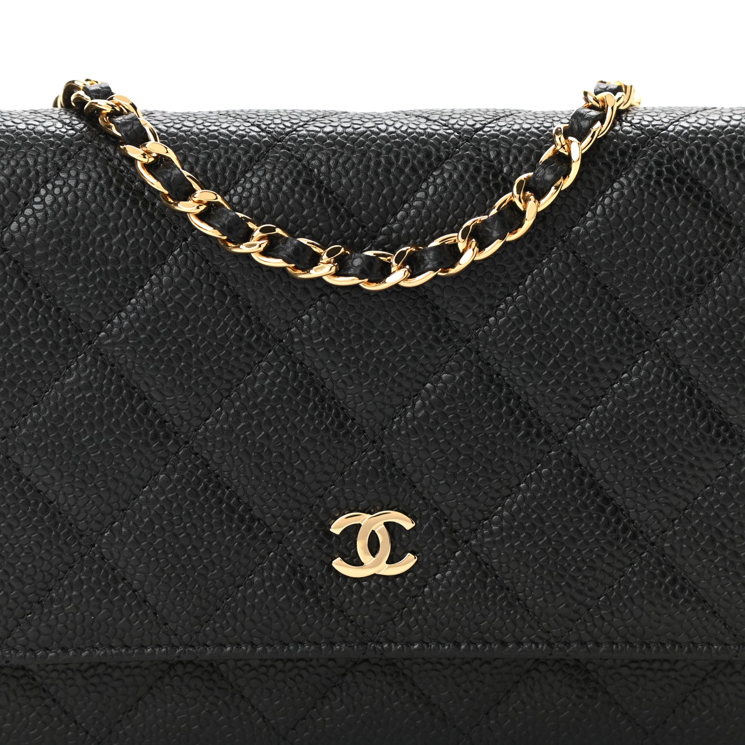 Chanel Caviar Quilted Wallet On Chain WOC Black 9 of 12
