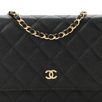 Chanel Caviar Quilted Wallet On Chain WOC Black 9 of 12