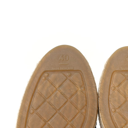 Chanel Tweed Grosgrain CC Espadrilles 40 White Blue Pink Green Black 6 of 10