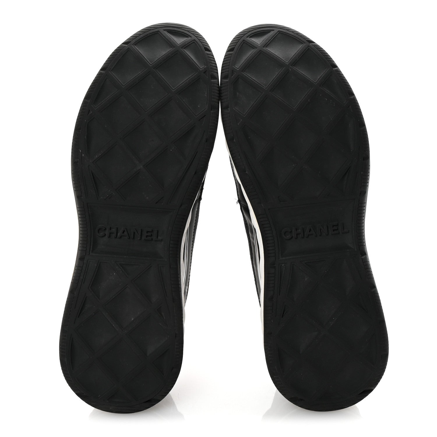 Chanel Velvet Calfskin Mixed Fibers CC Sneakers 38.5 Black 6 of 9