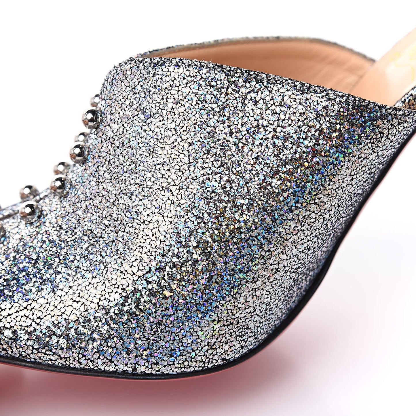 Nappa Mica PVC Glitter Predumule 100 Pumps 39 Silver