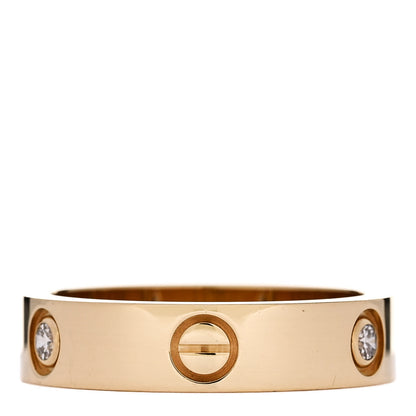 Cartier 18K Yellow Gold 3 Diamond 5.5mm LOVE Ring 62 10 3 of 5