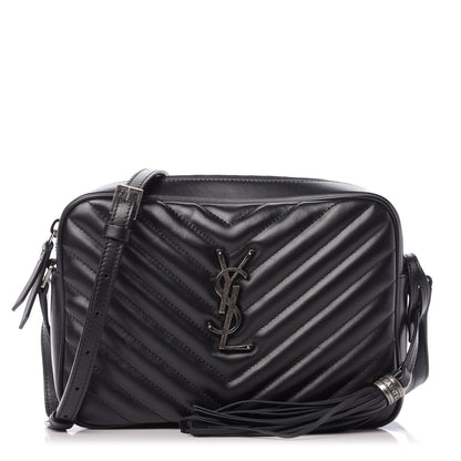 Saint Laurent Calfskin Matelasse Monogram Lou Camera Bag Black 1 of 9