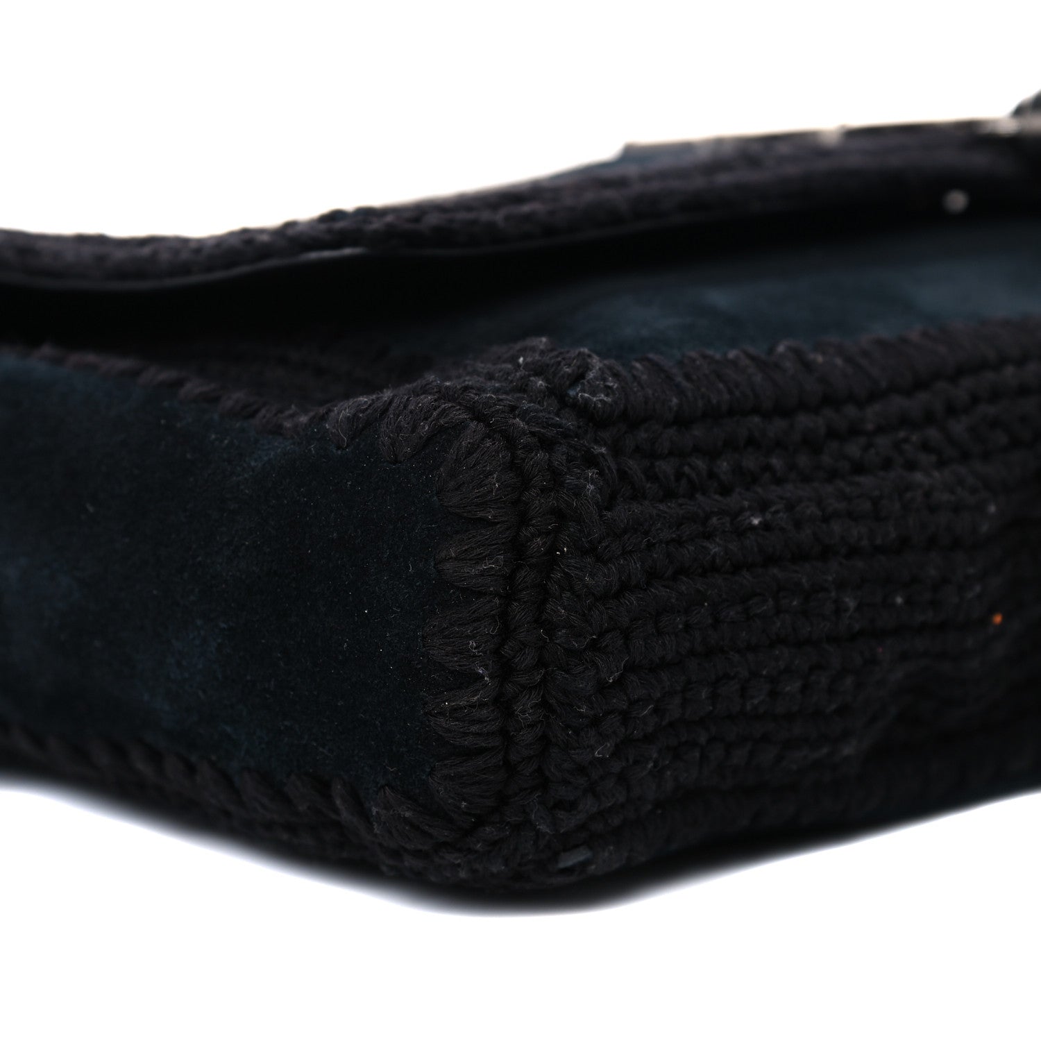 Saint Laurent Suede Monogram Medium Kate Whipstitch Shoulder Bag Black 9 of 10