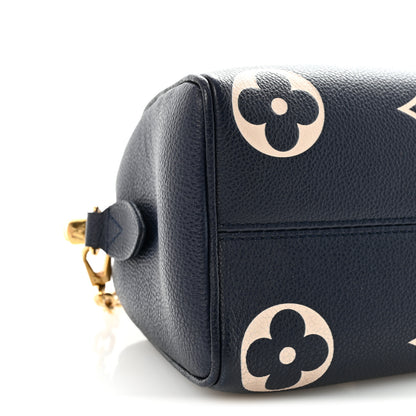 Louis Vuitton Empreinte Monogram Giant Speedy Bandouliere 20 Navy Creme 8 of 9