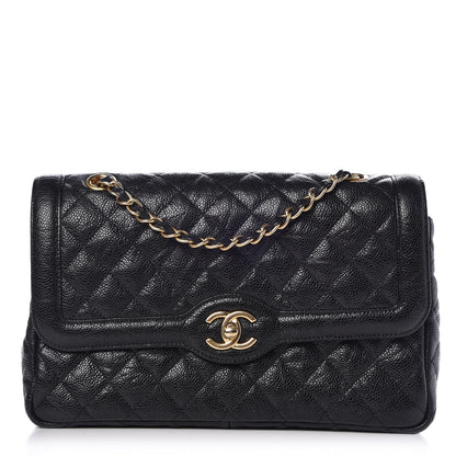 Chanel Crumpled Grained Calfskin Flap Black 1 of 9