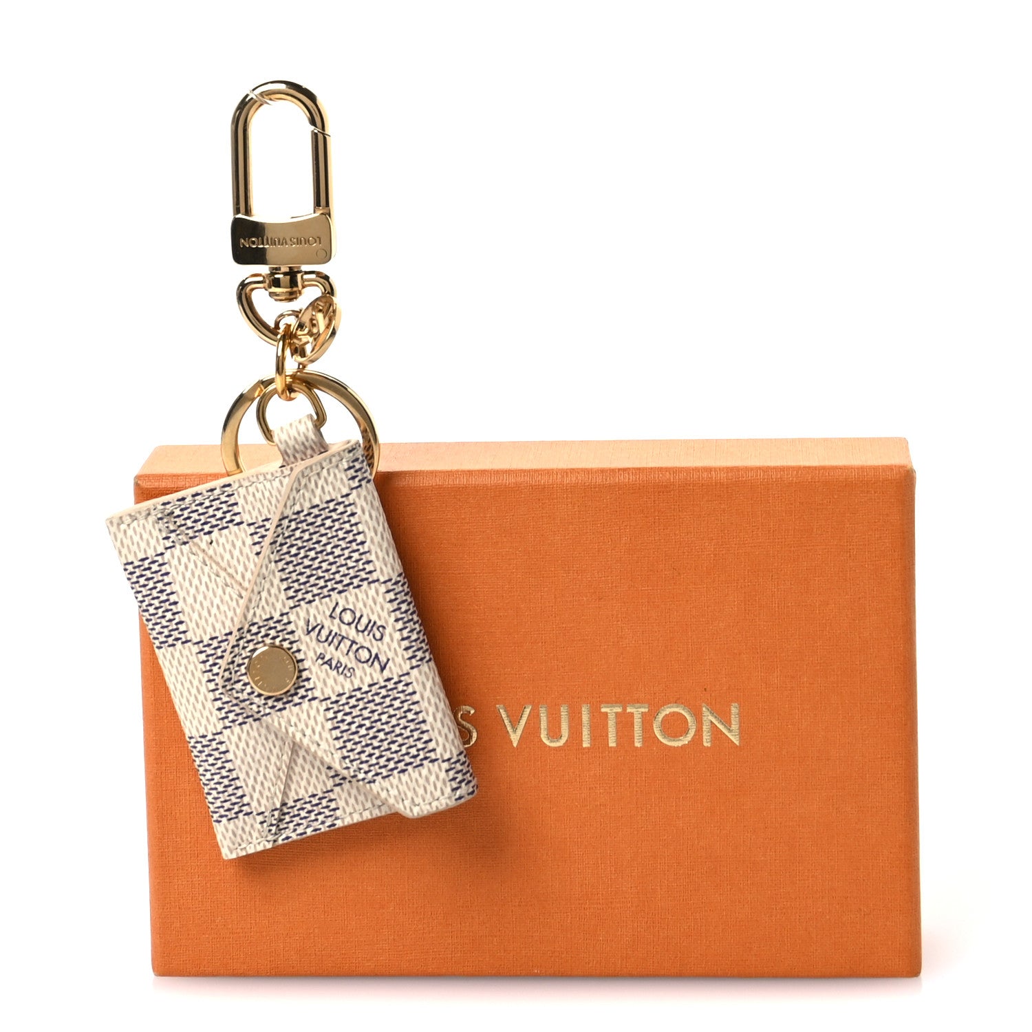 Louis Vuitton Damier Azur Kirigami Pouch Bag Charm Key Holder 4 of 4