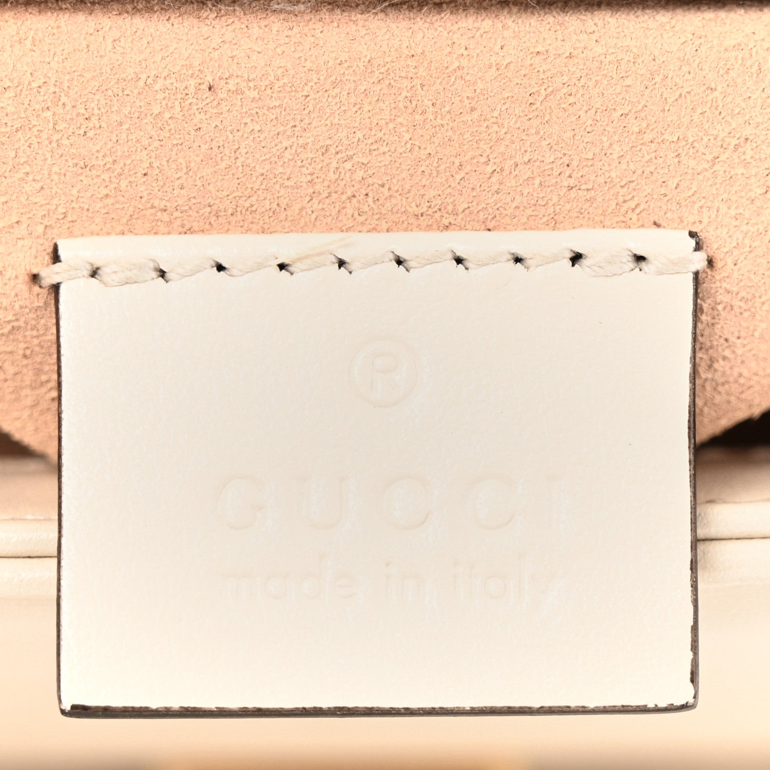 Gucci Calfskin Matelasse Mini GG Marmont Top Handle Shoulder Bag White 6 of 16