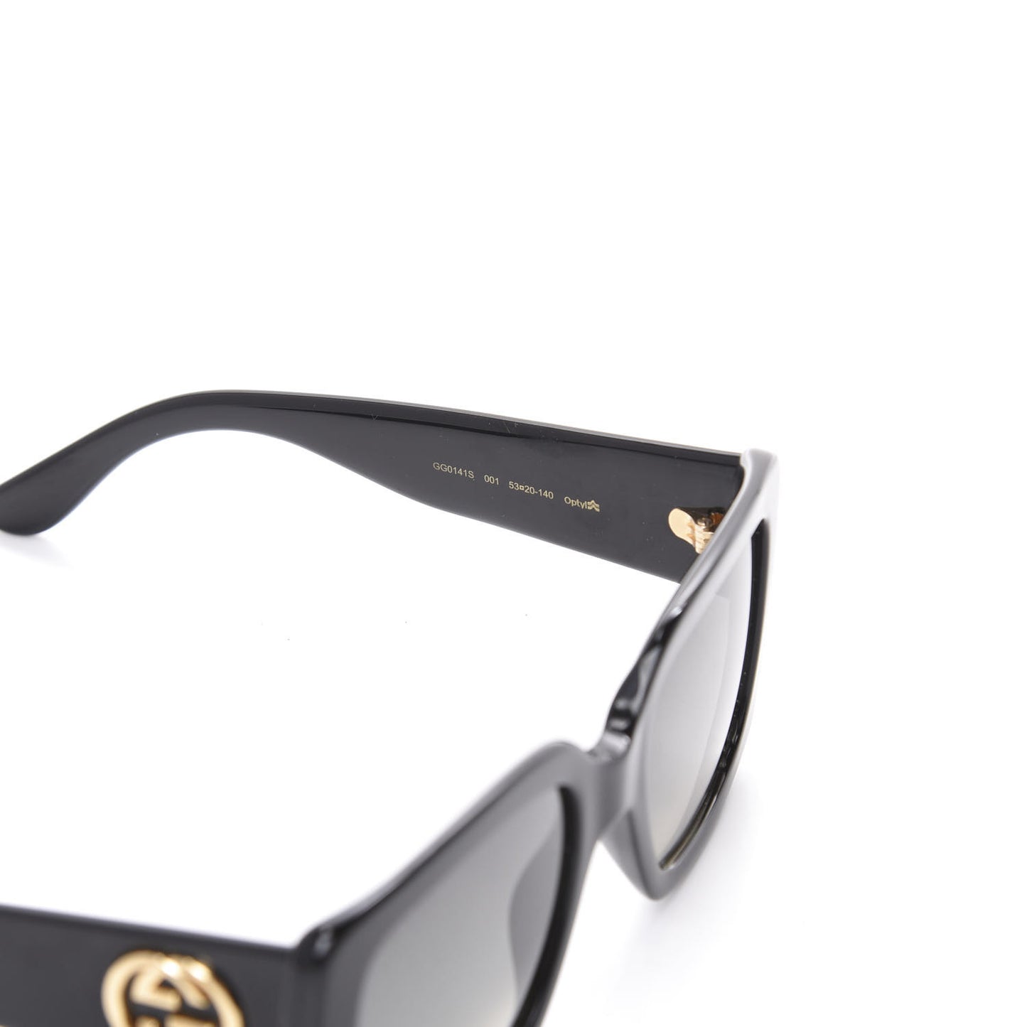 Acetate Square Frame Sunglasses GG0141S Black