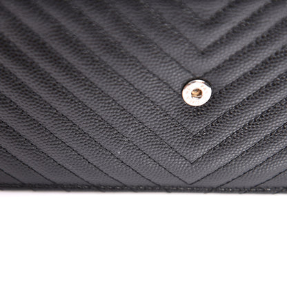 Chanel Caviar Chevron Quilted Wallet On Chain WOC Black 11 of 11