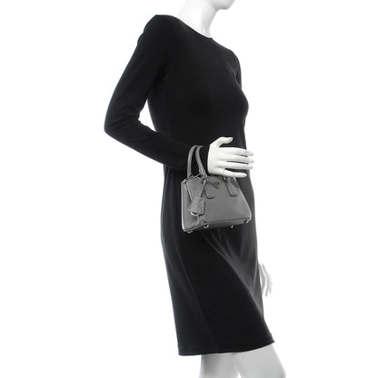 Prada Saffiano Micro Galleria Double Zip Tote Marmo 3 of 11