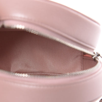 Chanel Goatskin Camellia Quilted Round Clutch With Chain Light Pink 5 of 10