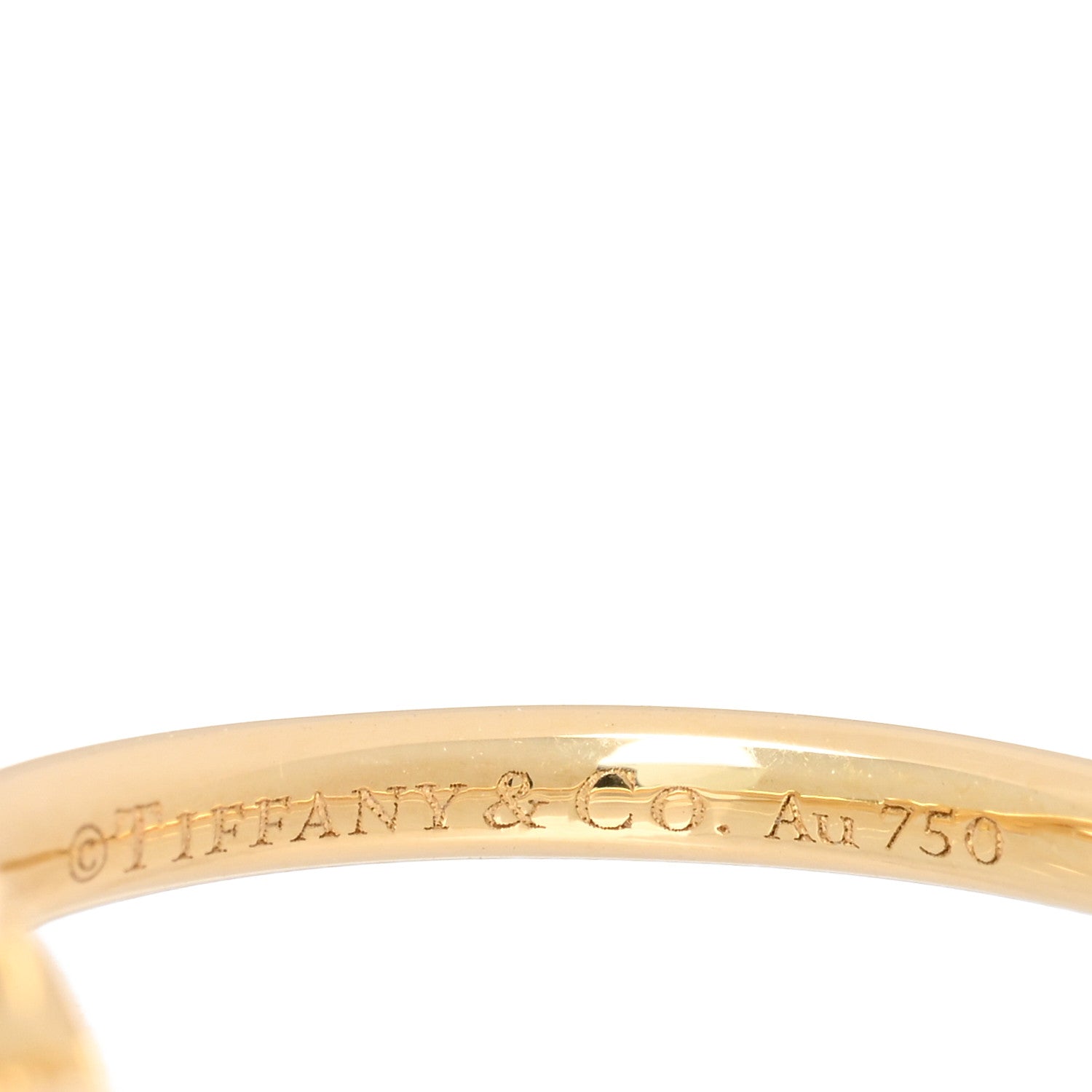 Tiffany 18K Yellow Gold Diamond Small Knot Ring 46 3.75 4 of 5