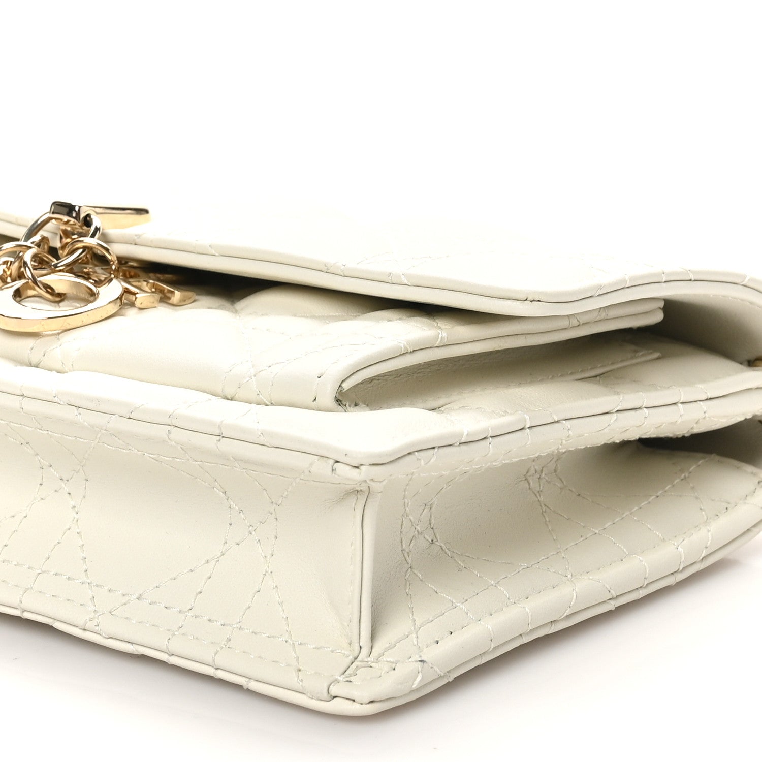 Christian Dior Lambskin Cannage Chain My Dior Daily Chain Pouch Latte 9 of 10