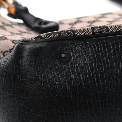Gucci Monogram Small Bamboo Tote Black 7 of 13