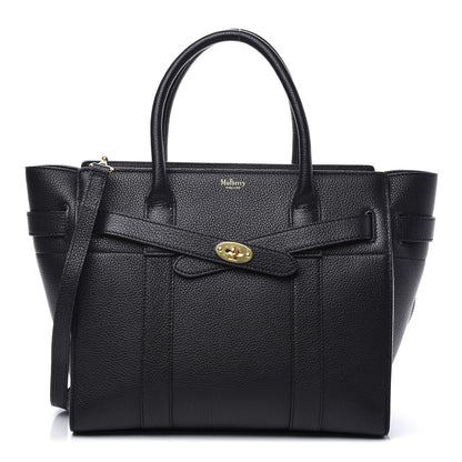 Mulberry Classic Grain Small Bayswater Zip Tote Black 1 of 8