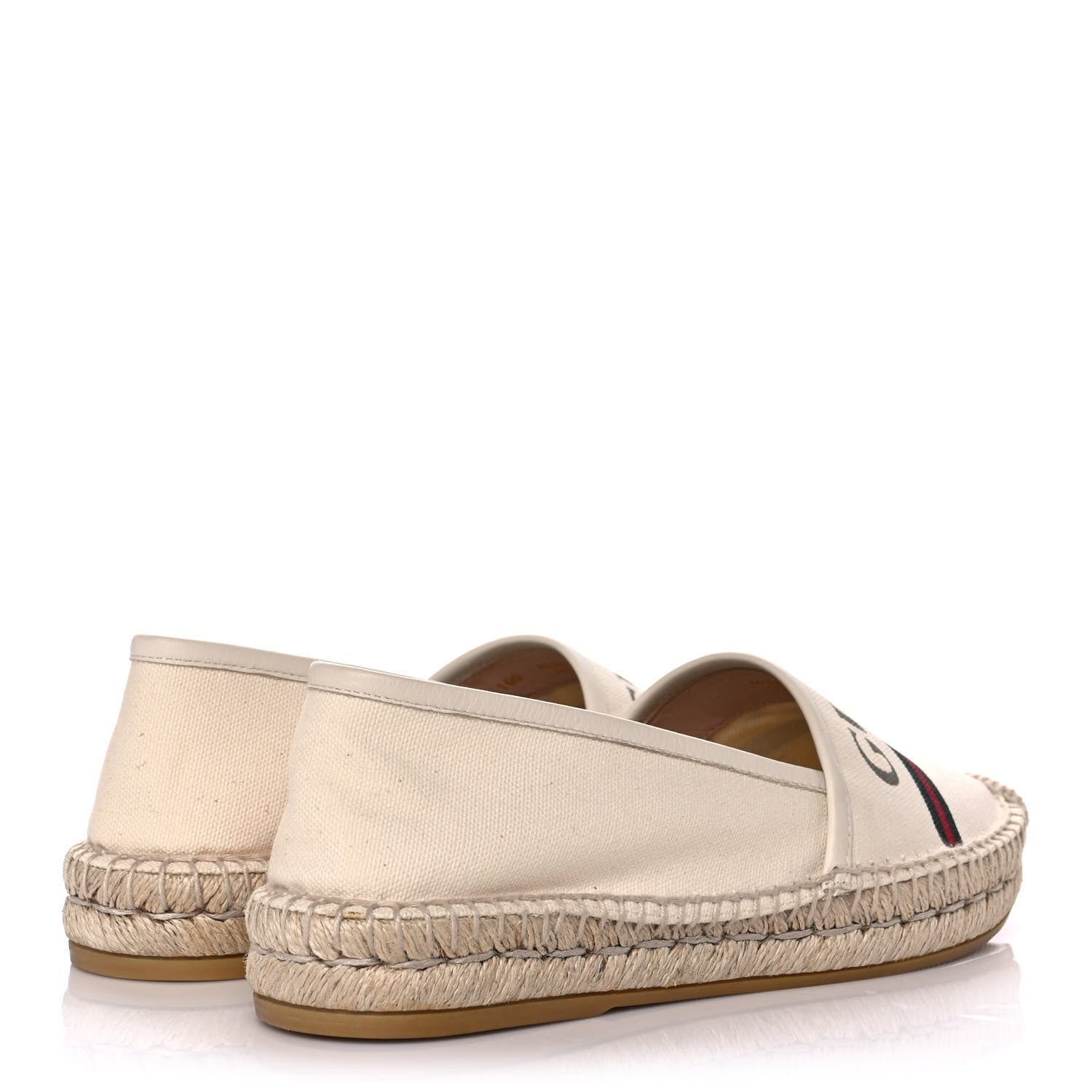 Gucci Canvas Logo Espadrilles 37 Greggio White 4 of 12
