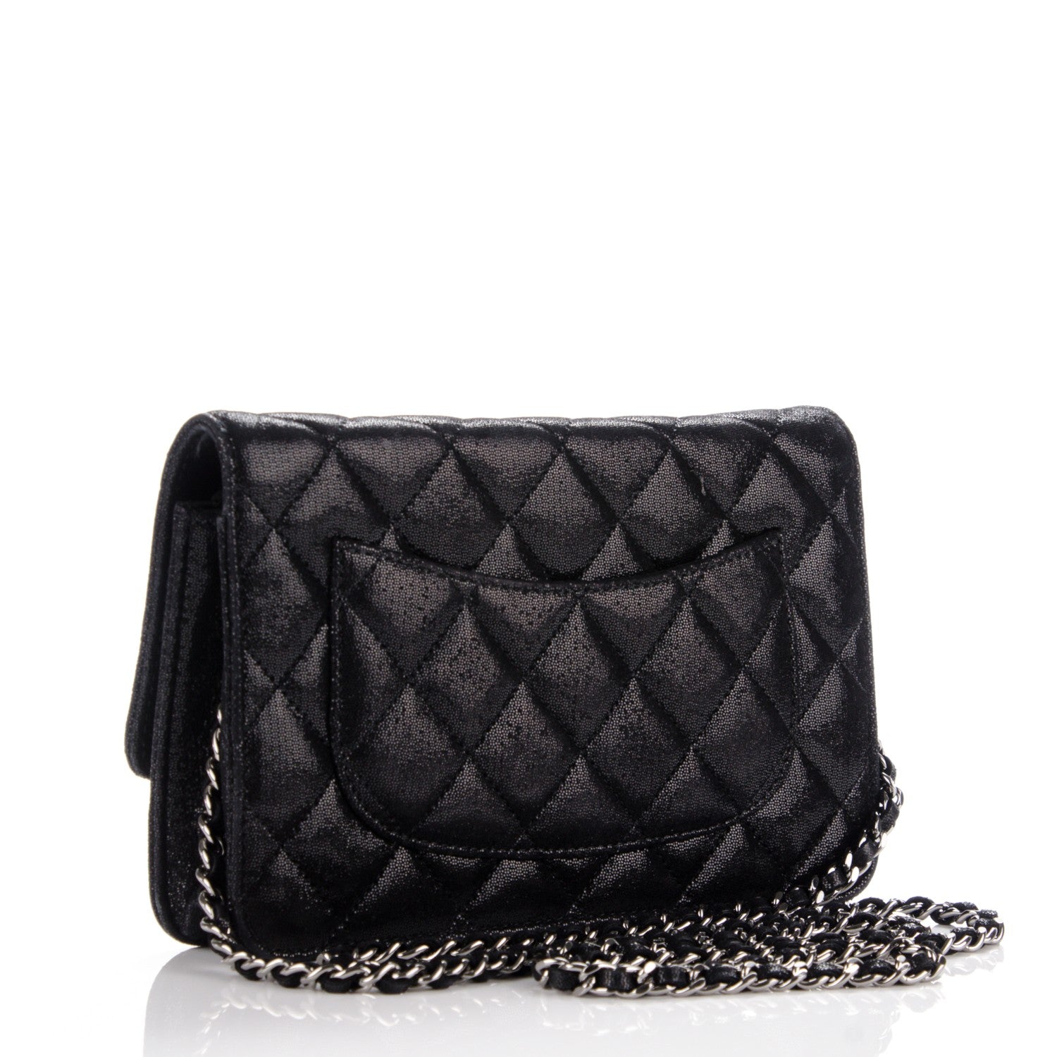 Chanel Iridescent Caviar Crystal Quilted Wallet On Chain WOC Black 3 of 9