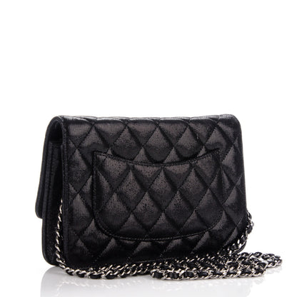 Chanel Iridescent Caviar Crystal Quilted Wallet On Chain WOC Black 3 of 9