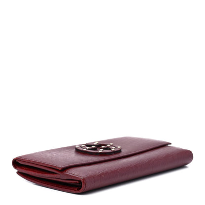 Gucci Calfskin Studded Soho Continental Wallet Red 4 of 13