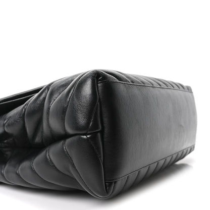 Saint Laurent Calfskin Y Quilted Monogram Medium Loulou Chain Satchel Black 8 of 9